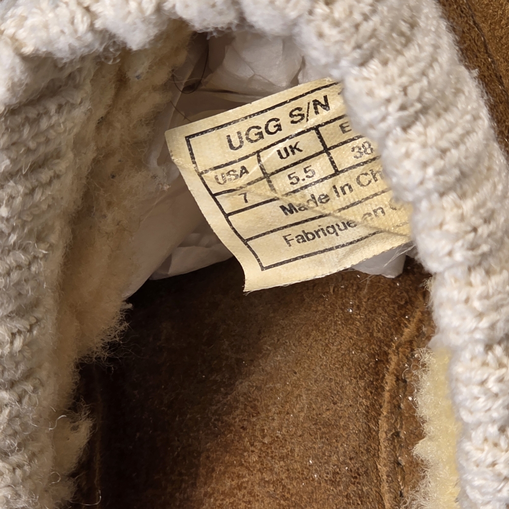 Women's UGG Gael Tan Suede Slip-On Wedge Clogs Shoes - Picture 3 of 7